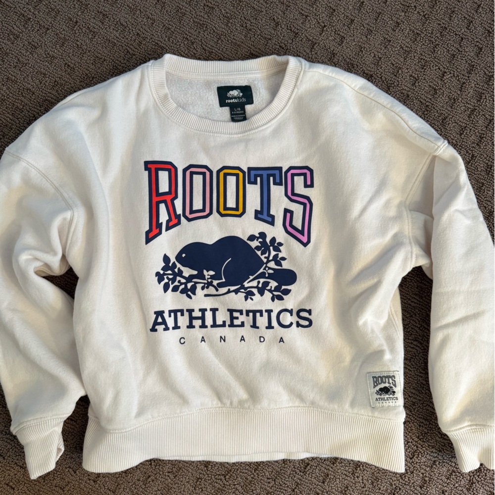 Roots Cream Fleece Sweatshirt